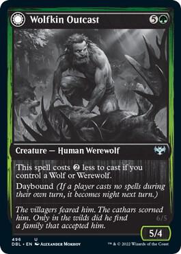 Wolfkin Outcast card from Innistrad: Double Feature