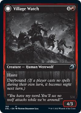 Village Watch card from Innistrad: Double Feature