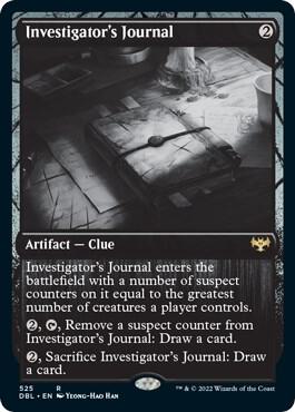 Investigator's Journal card from Innistrad: Double Feature