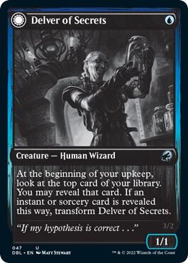 Delver of Secrets card from Innistrad: Double Feature