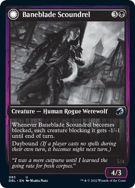 Baneblade Scoundrel card from Innistrad: Double Feature
