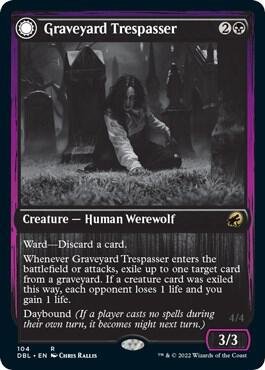 Graveyard Trespasser card from Innistrad: Double Feature