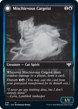 Mischievous Catgeist card from Innistrad: Double Feature