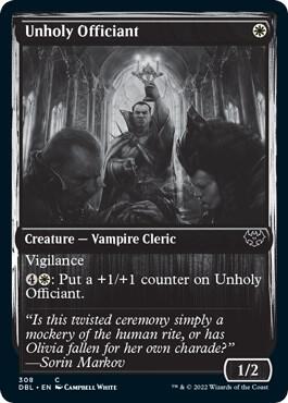 Unholy Officiant card from Innistrad: Double Feature