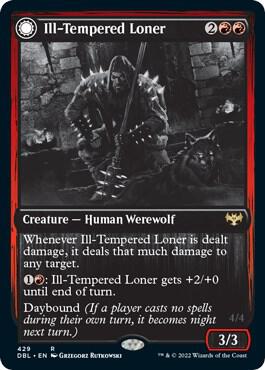 Ill-Tempered Loner card from Innistrad: Double Feature