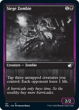 Siege Zombie card from Innistrad: Double Feature