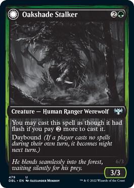 Oakshade Stalker card from Innistrad: Double Feature