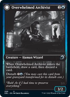 Overwhelmed Archivist card from Innistrad: Double Feature
