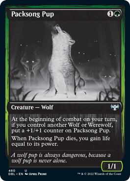 Packsong Pup card from Innistrad: Double Feature