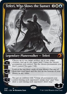Teferi, Who Slows the Sunset card from Innistrad: Double Feature