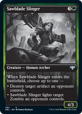 Sawblade Slinger card from Innistrad: Double Feature