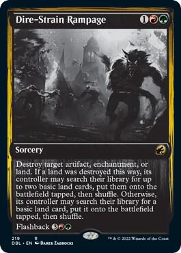 Dire-Strain Rampage card from Innistrad: Double Feature