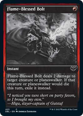 Flame-Blessed Bolt card from Innistrad: Double Feature