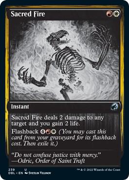 Sacred Fire card from Innistrad: Double Feature