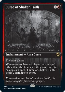 Curse of Shaken Faith card from Innistrad: Double Feature