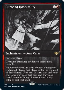 Curse of Hospitality card from Innistrad: Double Feature