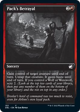 Pack's Betrayal card from Innistrad: Double Feature