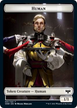 Human (001) // Zombie (005) Double-Sided Token card from Innistrad: Crimson Vow