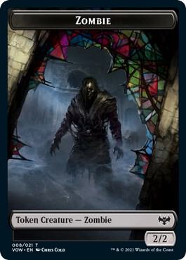 Zombie (008) // Spirit (002) Double-Sided Token card from Innistrad: Crimson Vow