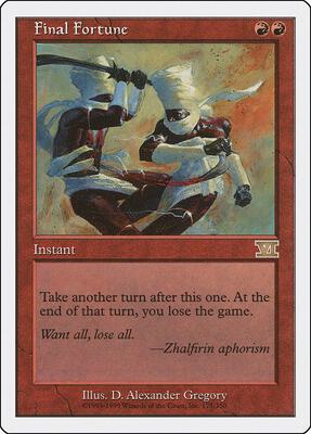 Final Fortune card from Classic Sixth Edition