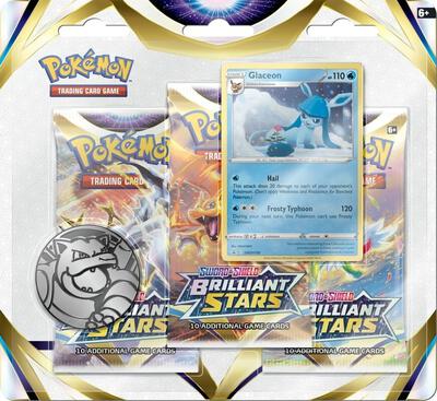 Brilliant Stars 3 Pack Blister [Glaceon] card from SWSH09: Brilliant Stars
