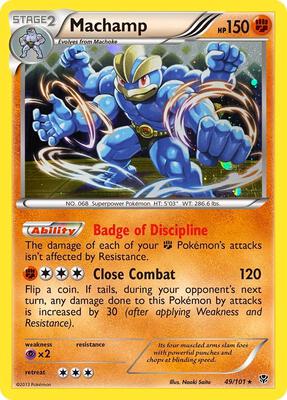 Machamp - 49/101 (Cosmos Holo) card from Blister Exclusives