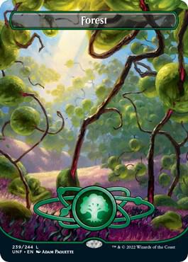 Forest (239) (Borderless) card from Unfinity