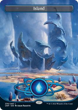 Island (236) (Borderless) card from Unfinity