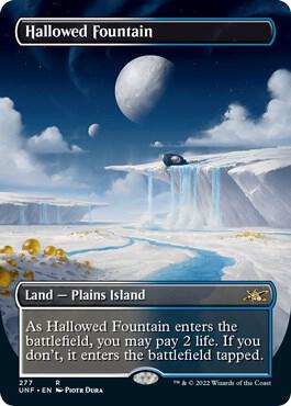 Hallowed Fountain (Borderless) card from Unfinity