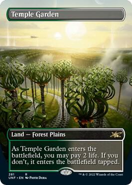 Temple Garden (Borderless) card from Unfinity