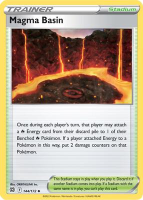 Magma Basin card from SWSH09: Brilliant Stars