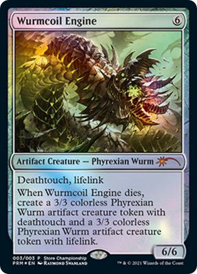 Wurmcoil Engine card from Game Day & Store Championship Promos