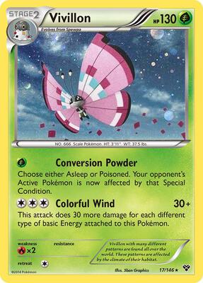 Vivillon - 17/146 (Cosmos Holo) card from Blister Exclusives