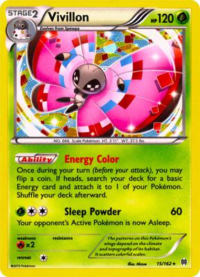 Vivillon - 15/162 (Cosmos Holo) card from Miscellaneous Cards & Products
