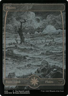 Plains (Moonlit Land) (Foil Etched) card from WPN & Gateway Promos