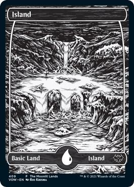 Island (Moonlit Land) (Foil Etched) card from WPN & Gateway Promos
