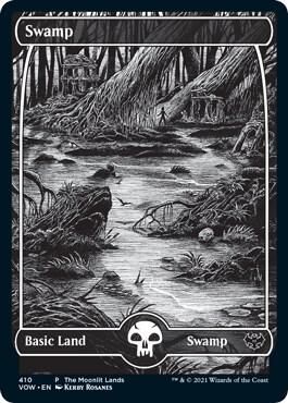 Swamp (Moonlit Land) (Foil Etched) card from WPN & Gateway Promos