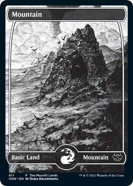 Mountain (Moonlit Land) (Foil Etched) card from WPN & Gateway Promos