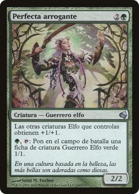 Imperious Perfect (Spanish) - "Perfecta arrogante" card from Magic Encyclopedia 2011 (Salvat)