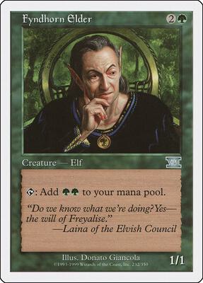 Fyndhorn Elder card from Classic Sixth Edition