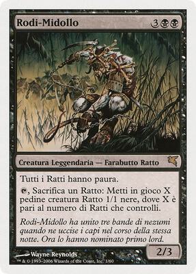 Marrow-Gnawer (Italian) - "Rodi-Midollo" card from Magic Encyclopedia 2005 (Salvat/Hachette)