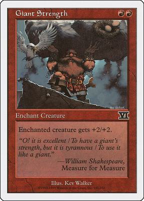 Giant Strength card from Classic Sixth Edition
