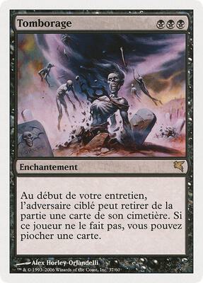 Gravestorm (French) - "Tomborage" card from Magic Encyclopedia 2005 (Salvat/Hachette)