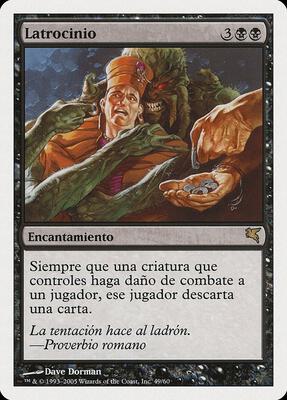 Larceny (Spanish) - "Latrocinio" card from Magic Encyclopedia 2005 (Salvat/Hachette)