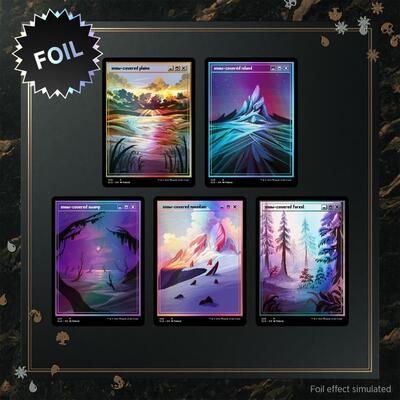 Secret Lair Drop: PixelSnowLands.jpg - Traditional Foil Edition card from Secret Lair Drop Series