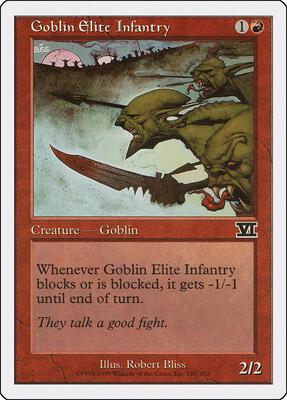 Goblin Elite Infantry card from Classic Sixth Edition
