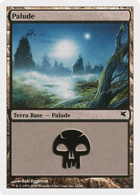 Swamp (Italian) - "Palide" (A12) card from Magic Encyclopedia 2005 (Salvat/Hachette)