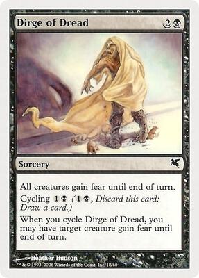 Dirge of Dread card from Magic Encyclopedia 2005 (Salvat/Hachette)