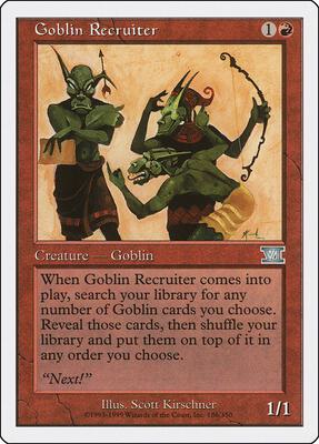 Goblin Recruiter card from Classic Sixth Edition