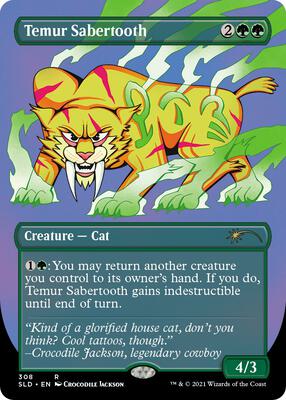 Temur Sabertooth card from Secret Lair Drop Series
